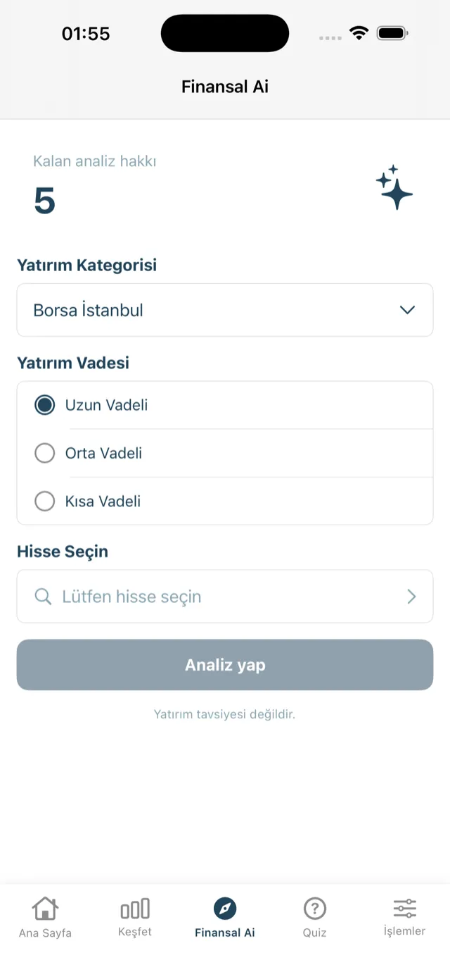 LearnInvest finansal yapay zekâ asistanı